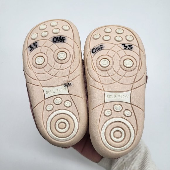 Sole Play Giana SZ 3.5 Infant Baby Girl Booties Shoes Pink Leather Bow - Picture 10 of 11